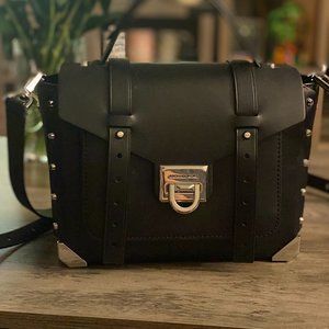 MICHAEL Michael Kors Manhattan Small Black Leather Cross Body Bag